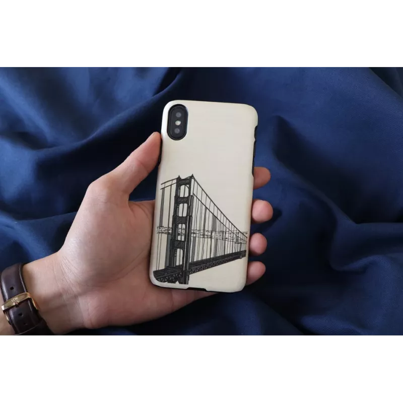 Etui na telefon man and wood do iPhone X/XS, konstrukcja mostka dłoni, czarne