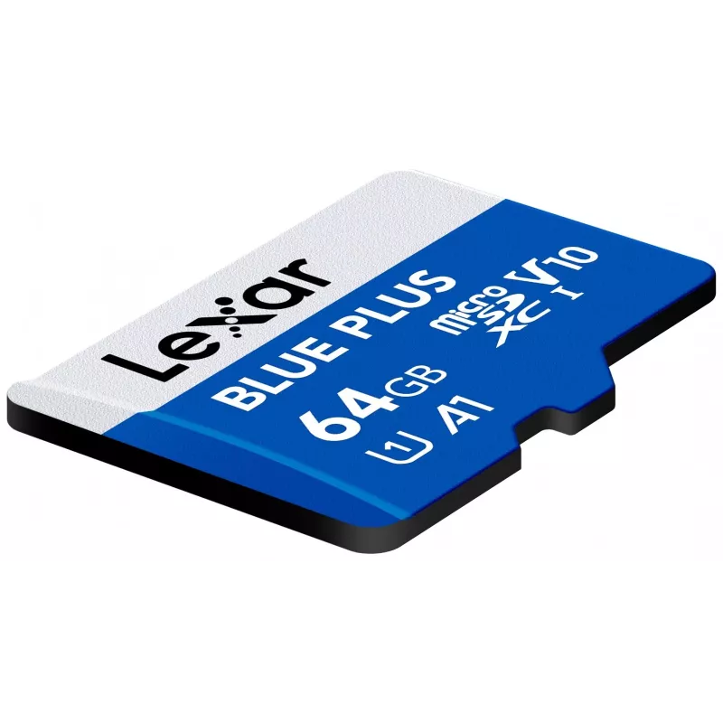 Karta pamięci MicroSDXC Lexar niebieski PLUS 64 GB UHS‑I 100 MB/s U1 V10 (niebieska)