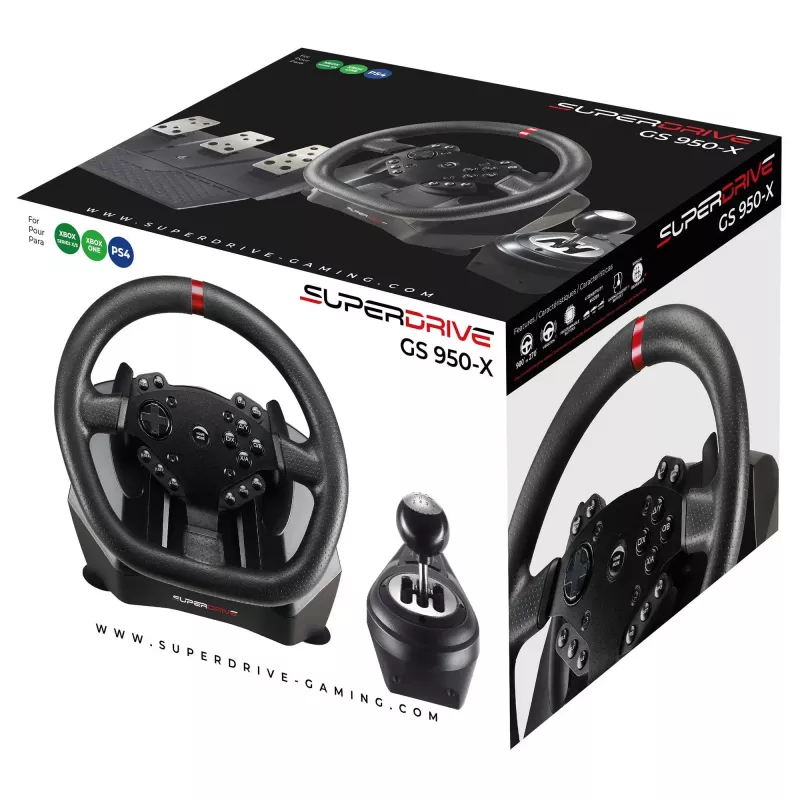 Kierownica wyścigowa No name Subsonic Superdrive GS 950-X — kompatybilna z PC, PS4, Xbox One, Xbox Series X/S