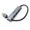 Unitek H1208A hub USB-A, 4 porty (1x USB-A 5 Gbps, 3x USB-A 2.0), aluminiowy, srebrny
