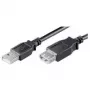Wentronic Goobay przedłużacz USB 2.0 Hi-Speed, czarny, 0,6 m - wtyk USB 2.0 (typ A) > gniazdo USB 2.0 (typ A) (68625)