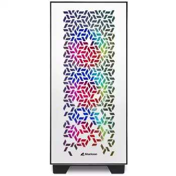 Sharkoon ELITE SHARK CA300H - Wieża - PC - Biały - ATX - EATX - micro ATX - Mini-ITX - Metal - Szkło hartowane - Gaming