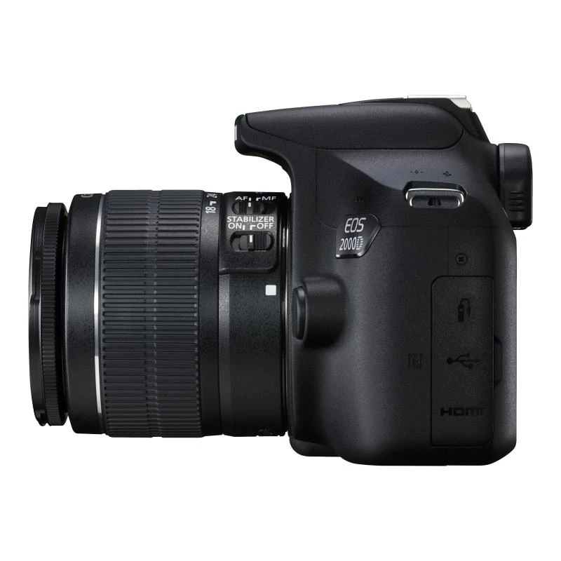 Canon EOS 2000D BK 18-55 IS II EU26 zestaw z lustrzanką 24,1 MP CMOS 6000 x 4000 pikseli Czarny