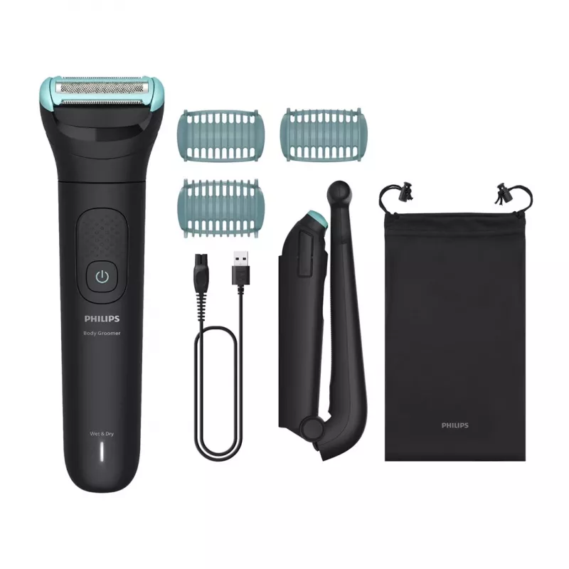 Groomer do ciała Philips serii 5000 BG5480/15 — golarka foliowa, bezprzewodowa bateria litowa, mokra i sucha, czarny