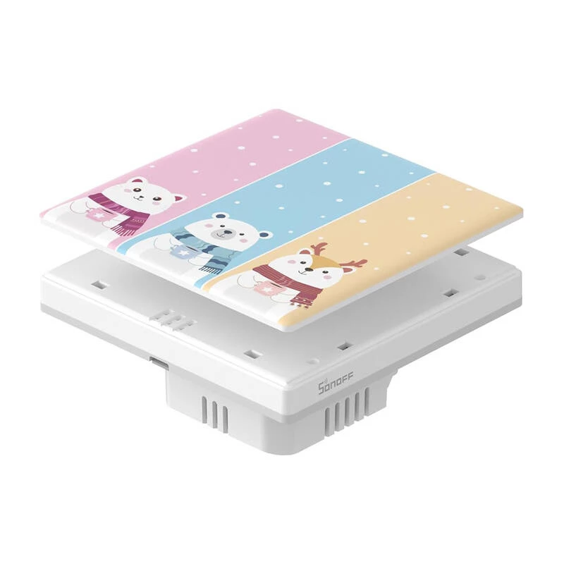 Panel dekoracyjny Sonoff T5-3C-86-cartoon do dotykowego przełącznika T5 SONOFF Cartoon 3C