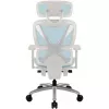 Ergonomiczne krzesło biurowe thunder x3 TEGC-3073102.B1 — tapicerka biało-niebieska, regulowane podłokietniki, wysokie oparcie