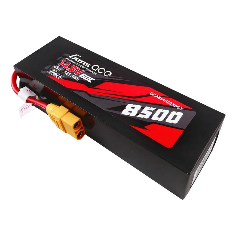 Akumulator LiPo Gens ace G-Tech 8500mAh 14.8V 60C 4S1P w obudowie z PC z wtykiem XT90