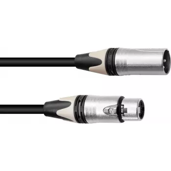 Przewód mikrofonowy XLR PSSO 3-pin 15 m, czarny, złącza Neutrik