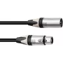 Przewód mikrofonowy XLR PSSO 3-pin 15 m, czarny, złącza Neutrik