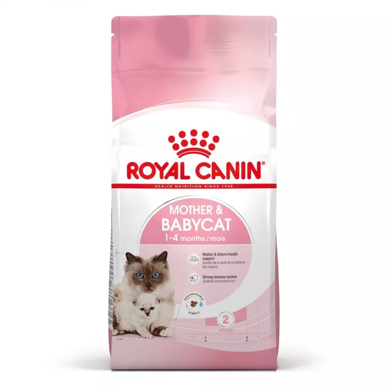 Sucha karma dla kota Royal Canin Mother & Babycat 2 kg — kurczak, dla kotek ciężarnych, karmiących oraz kociąt (Junior)