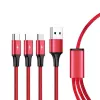 UNITEK C4049RD Kabel USB 1.2 m USB A USB C/Micro-USB B/Lightning Czerwony