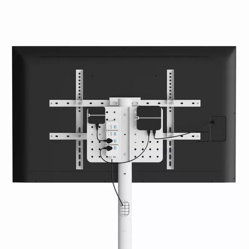 Wolnostojący stojak pod telewizor GEMBIRD TVS-86TR-01-W do telewizorów 37–86 cali, biały, obrotowy i z regulacją nachylenia, VESA 200x200–600x400, maks. obciążenie 50 kg