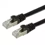 VALUE - Patch-kabel - RJ-45 (M) do RJ-45 (M) - 2 m - FTP - CAT 6a - Bezhalogenowy, Formowany, Linka, Płaski - Czarny (21.99.0832)
