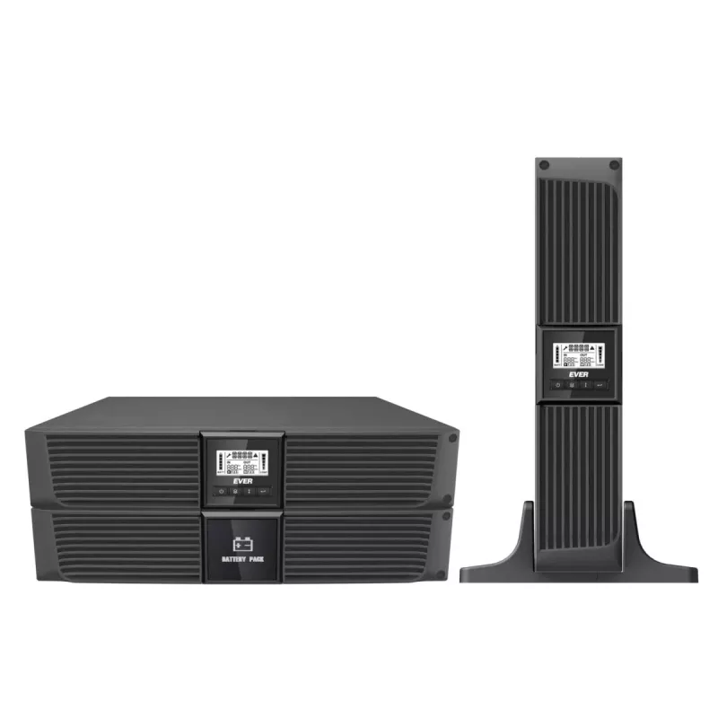 UPS EVER RT 1000 T 1000VA 800W – zasilacz UPS online rack/wieża, 1000 VA, 800 W mocy wyjściowej