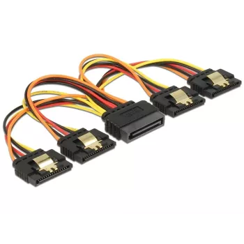 Kabel SATA DeLOCK 60156 0,15 m SATA 15-pin 4 x SATA 15-pin Wielokolorowy