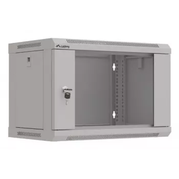 Szafa rackowa LANBERG WF03-5306-10S 19 cali 6U szara z drzwiami szklanymi