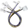 Akasa PC-Fan Connection kabel [3x PC-Fan Plug 4pol. - 1x IDE power plug 4pol., IDE power plug 4pol.] 0,30 m Schwa