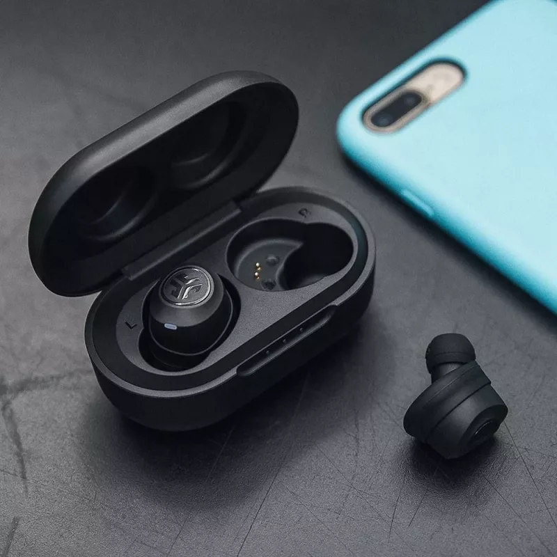 JLab JBuds Air True Headphones Wireless In-Ear USB Type-A Bluetooth Czarny (IEUEBJBUDSAIRRBLK82)