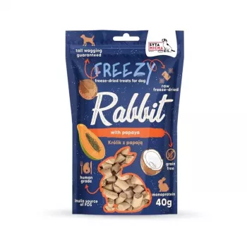 SYTA MICHA Freezy Rabbit with papaya - przysmak dla psa - 40g
