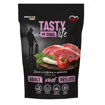 BIOFEED Tasty Dogs Life Veal - mokra karma dla psów - 150g