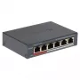Przełącznik sieciowy Hikvision DS-3E0106P-E/M(B) — 6-portowy przełącznik Ethernet PoE