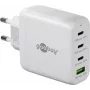 Goobay 64822 Ładowarka do urządzeń mobilnych - słuchawki - laptop - smartfon - tablet, biała, szybkie ładowanie AC, do użytku wewnętrznego (64822)