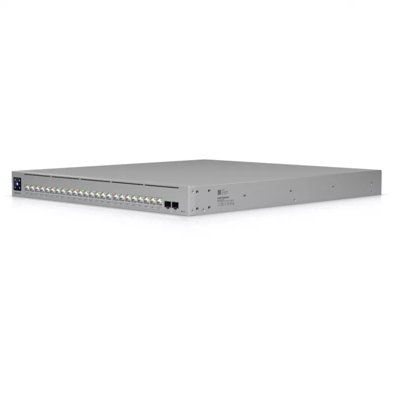 Przełącznik sieciowy Ubiquiti UniFi ECS-24-POE — zarządzany L2/L3, 24× 10G RJ-45, PoE, 1U, szary