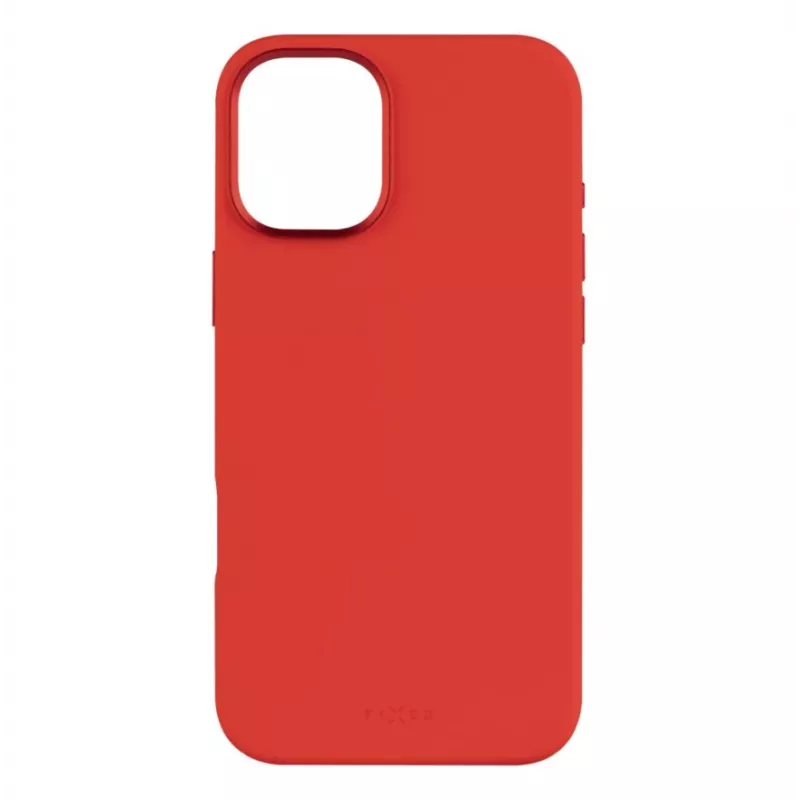 Tylna obudowa FIXED dla Apple iPhone 16 Plus — MagFlow płynny silikon, czerwony