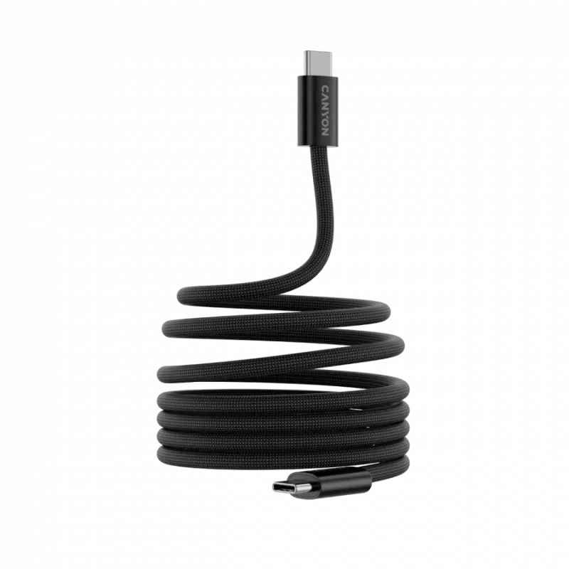 Kabel CANYON OnWire 60MG C-C 60W Magnetyczny Pleciony 1m Czarny