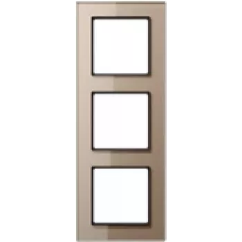 Jung AC 583 GL CH Szklana ozdobna płytka maskująca w kolorze szampańskim, szkło, 84×226 mm
