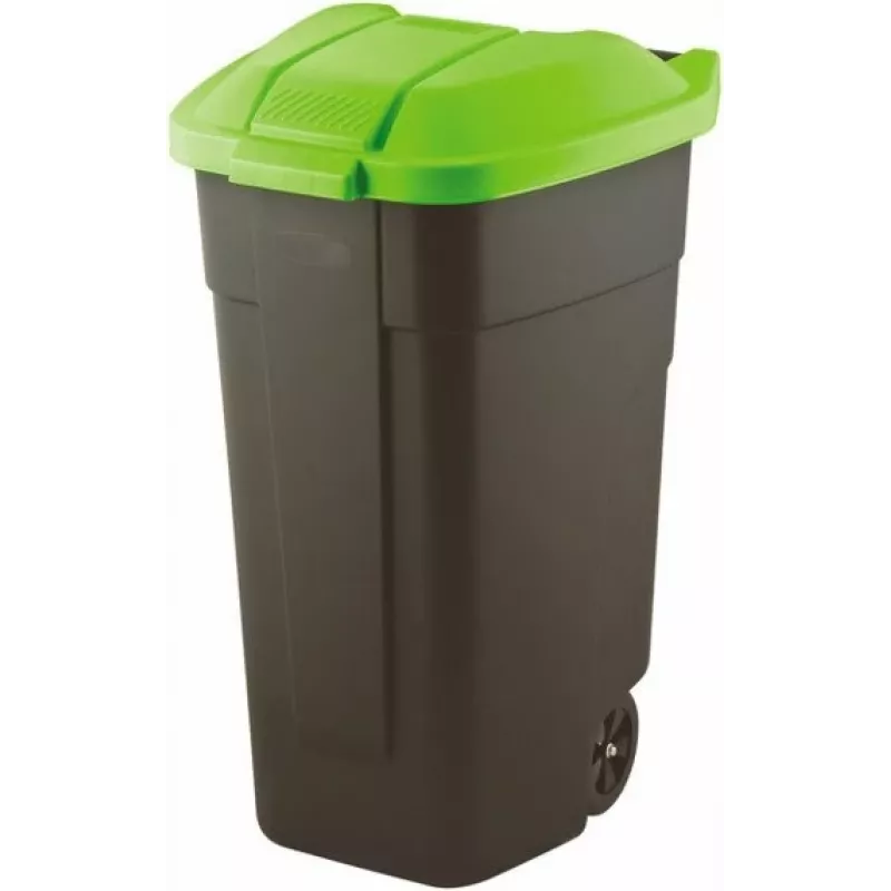 Curver 214125 kosz na śmieci 110 L prostokątny plastikowy czarny, zielony