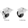DeLOCK Castor Wheel Ø 50 mm load capacity up to 90 kg Set 2 x 2 pieces