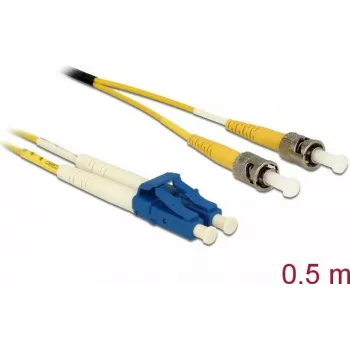 Kabel światłowodowy LC ST Singlemode OS2 0.5m DeLOCK