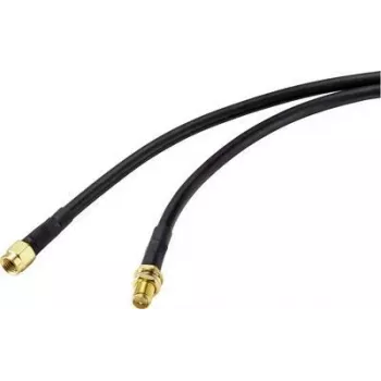 SpeaKa Professional przedłużacz antenowy [1x wtyk RP-SMA – 1x gniazdo RP-SMA] 5,00 m czarny (SP-9226164)
