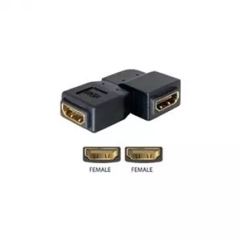 Adapter HDMI żeński DeLOCK 65078 90° lewy czarny