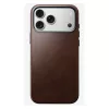 Etui na telefon komórkowy Nomad Traditional Leather etui do iPhone 17 Pro Max, skóra/aluminium/mikrofibra, pasuje do 6,9 cala (Brązowy)