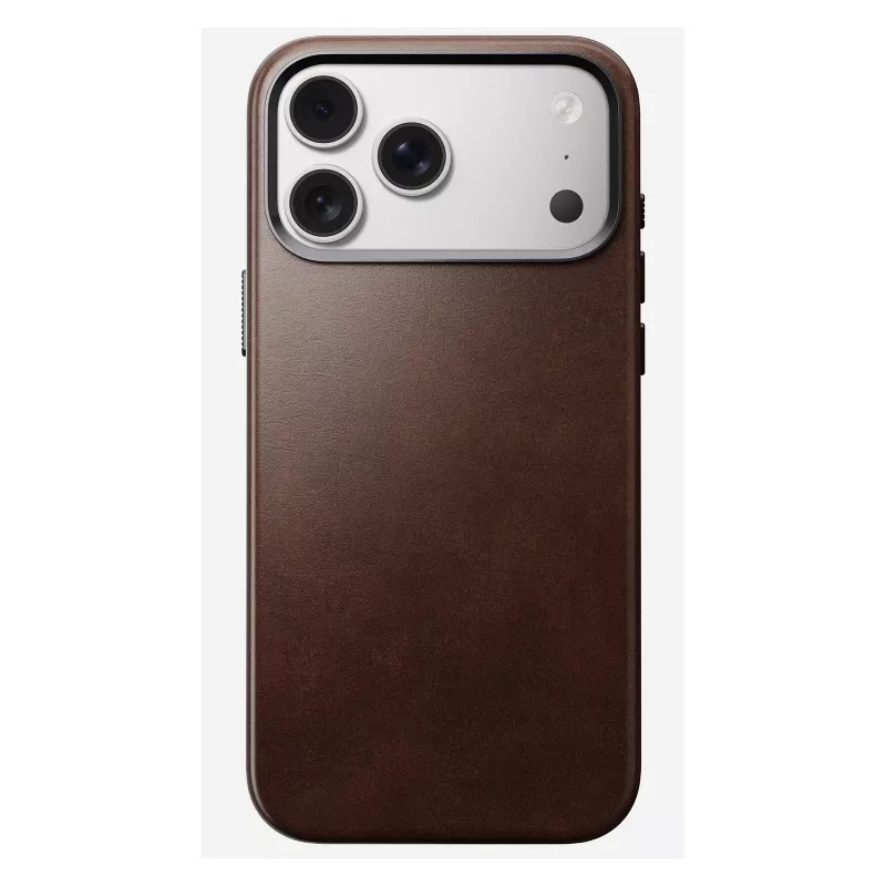 Etui na telefon komórkowy Nomad Traditional Leather etui do iPhone 17 Pro Max, skóra/aluminium/mikrofibra, pasuje do 6,9 cala (Brązowy)