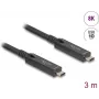 Kabel USB DeLOCK USB 3.2 Gen 2 3m USB C Czarny 84246