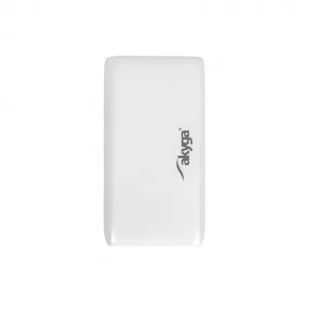 Płaska ładowarka USB-C GaN Akyga AK-CH-32 65 W, 2 x USB-C PD, biała