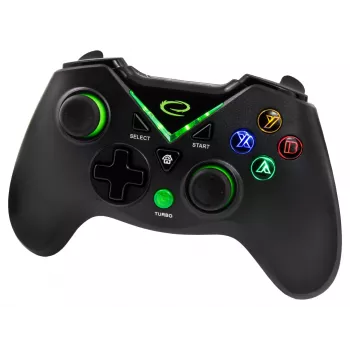 Gamepad Esperanza EGG114K przewodowy USB 2.0 czarny — 12 przycisków, 2 joysticki, wibracje, do PC i Xbox Series X/S/One