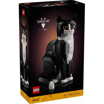 LEGO set Ideas 21349 Tuxedo Cat zestaw konstrukcyjny — kolekcjonerski model z klocków, element dekoracyjny