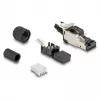 DeLOCK 86017 złącze przewodowe RJ45/LSA Czarny Srebrny Męski