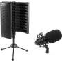 Zestaw mikrofonu pojemnościowego wielkomembranowego Omnitronic CM-78MK2 z systemem absorbera stołowego AS-04