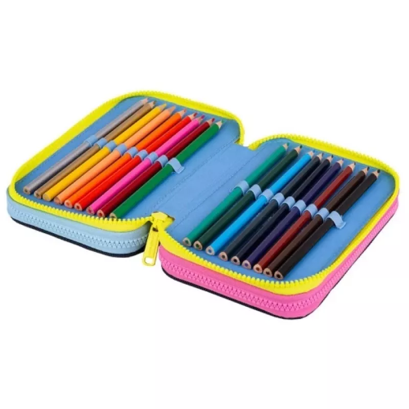 Trzypiętrowy piórnik z wyposażeniem CoolPack Jumper 3 IN THE GARDEN