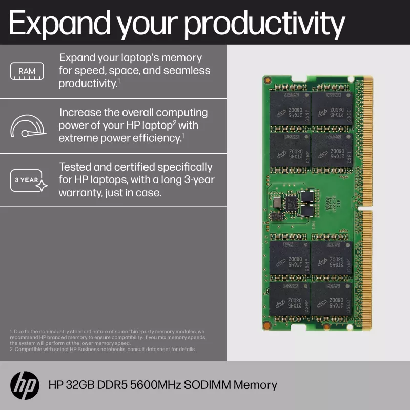 HPE - DDR5 - Modul - 32 GB - SO-DIMM 262-Pin - 5600 MHz / PC5-44800 1.1 V