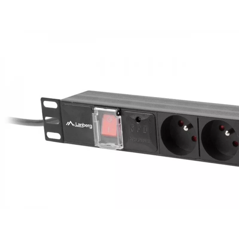 LANBERG PDU ROZDZIELNICA DO SZAFY RACK (1U, 16A, 7X 230V, 2M)