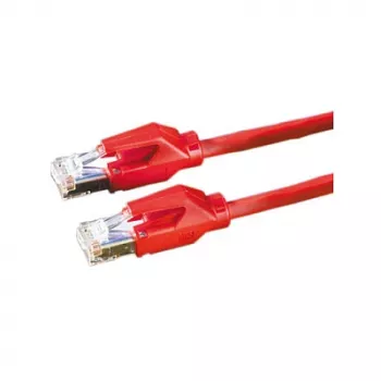 Kabel krosowy DRAKA Kat.6 Klasa E S/FTP UC900 TM21 LSOH Czerwony 0,5m