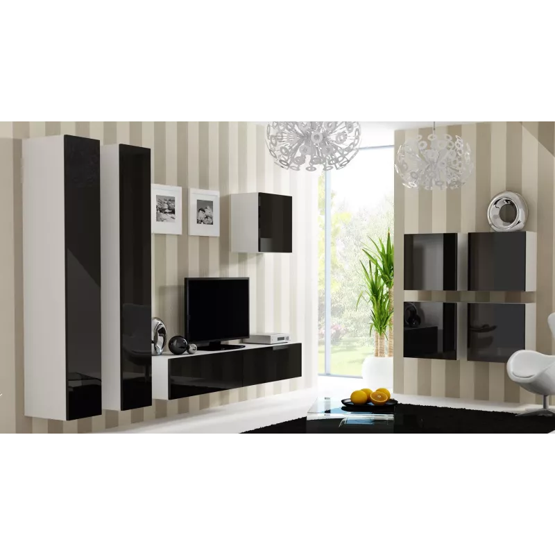 Cama Square Szafka VIGO 50/50/30 biały/czarny połysk