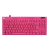Klawiatura gamingowa Logitech G 920-013249 USB AZERTY francuska różowa tenkeyless