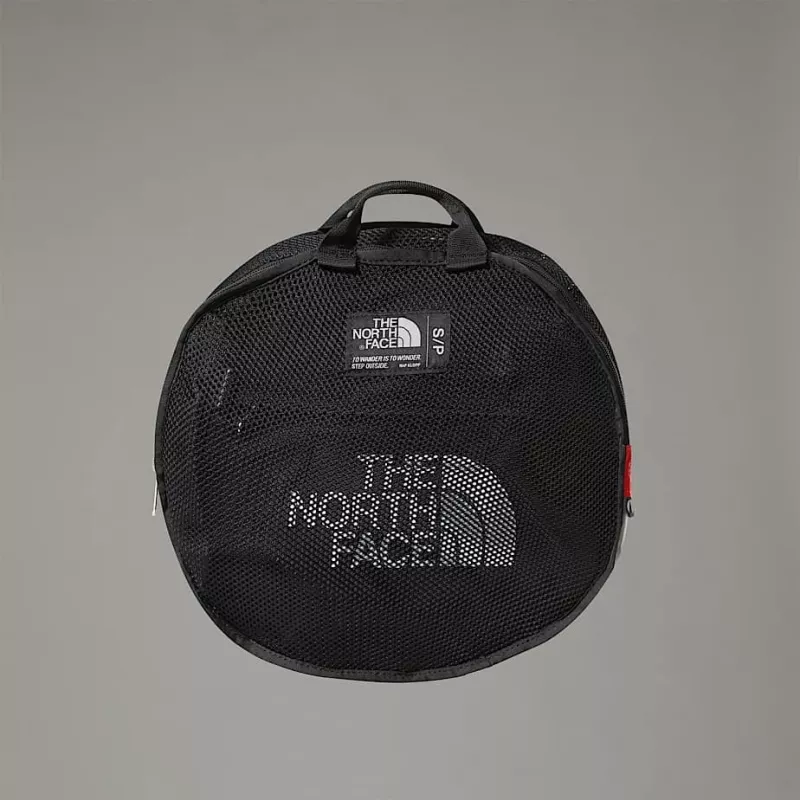 Duffel bag The North Face Base Camp S — 50 L, nylon/poliester, czarny/biały